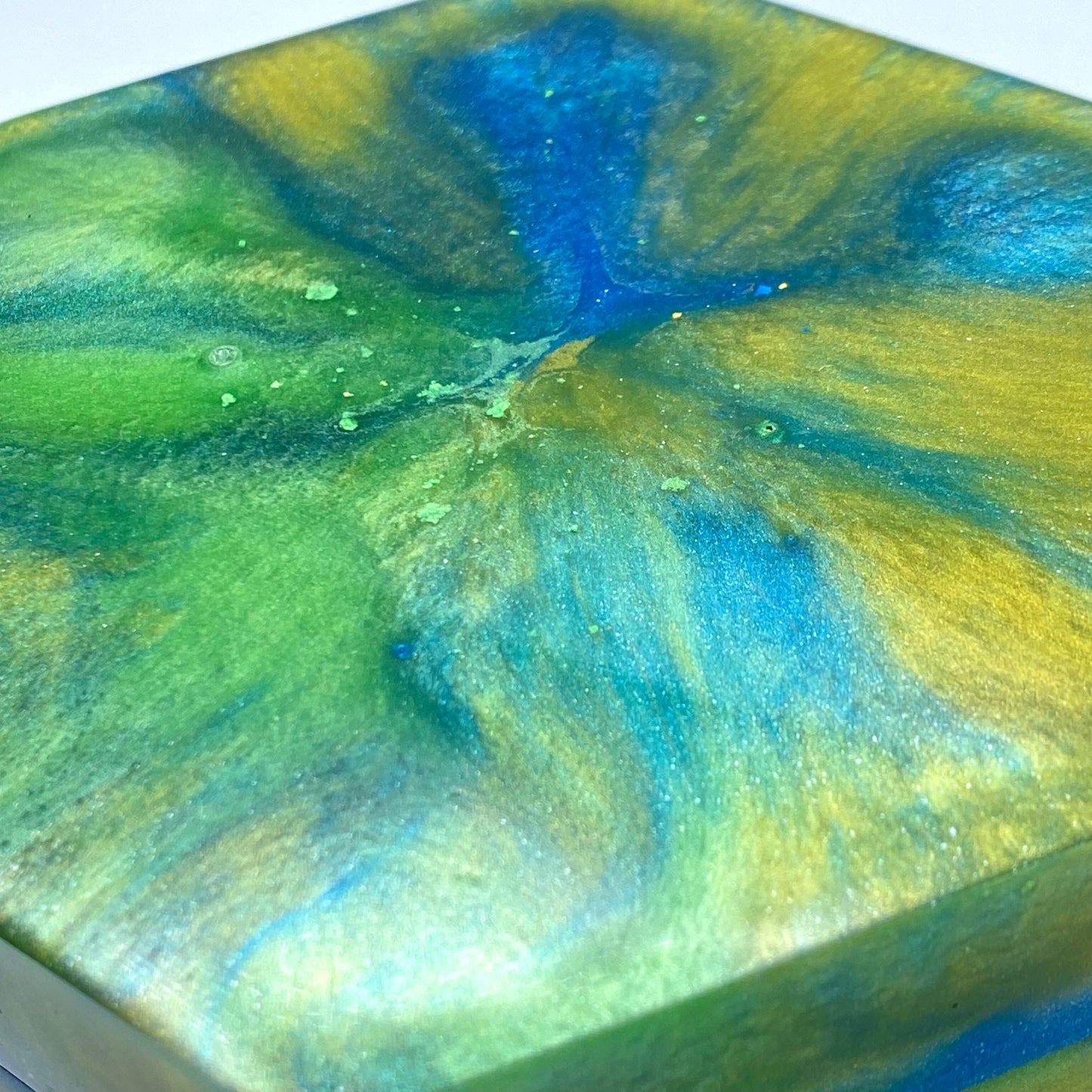 Peacock Dragon Resin Dice Vault