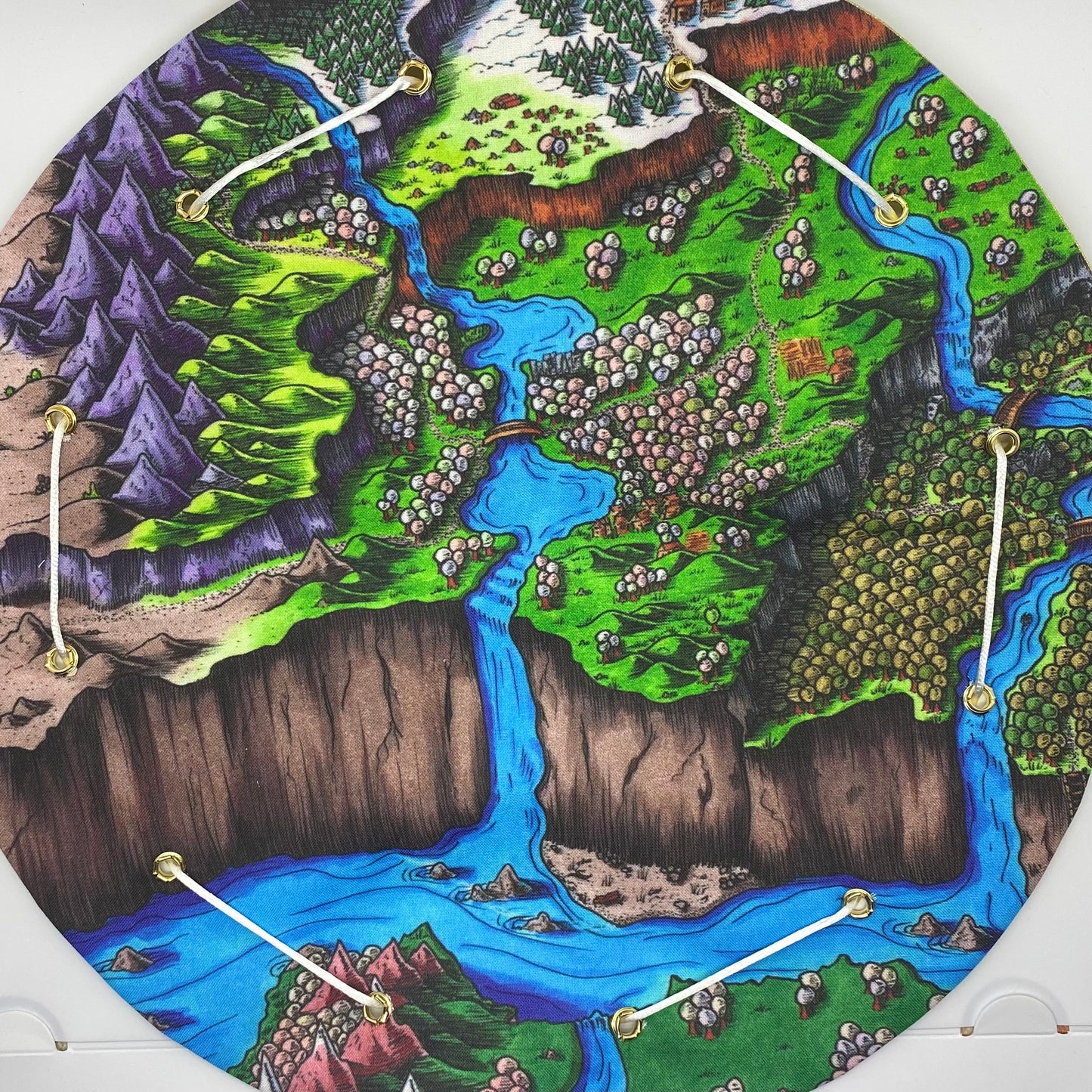 Bolsa de mapa de cascada dorada