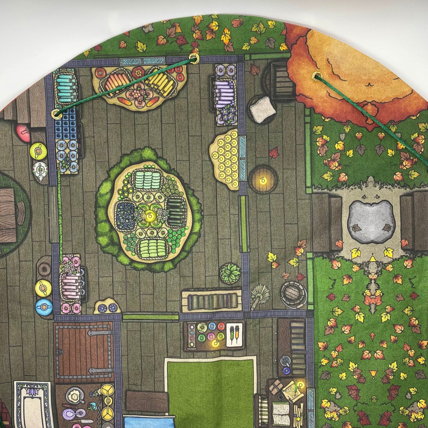 Large Orange Apothecary Map