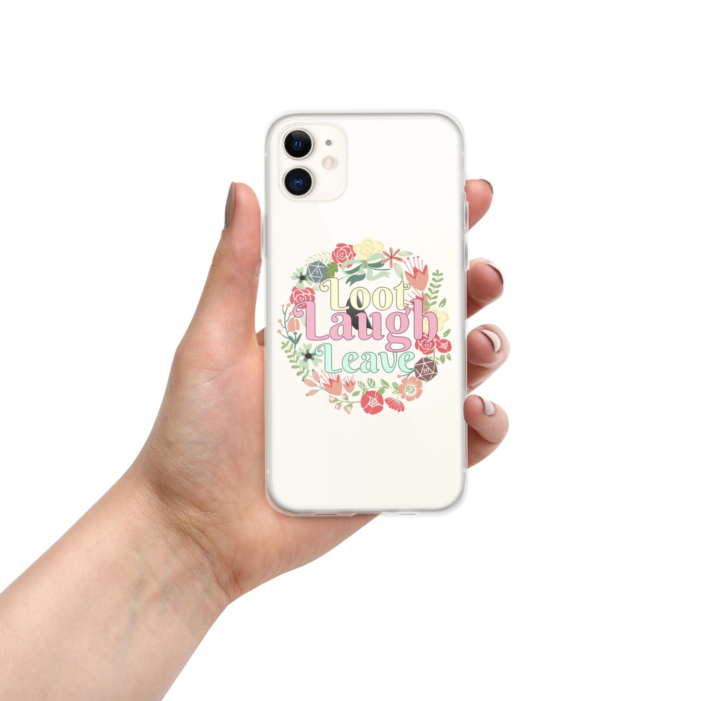 Loot Laugh Leave Clear Case for iPhone®