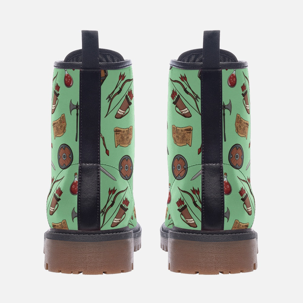 "Green Adventure" Faux Leather Lightweight Boots