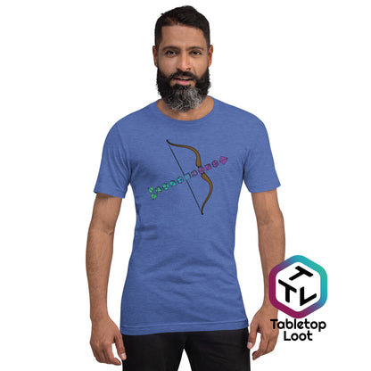 Camiseta unisex Arco y dados Flecha