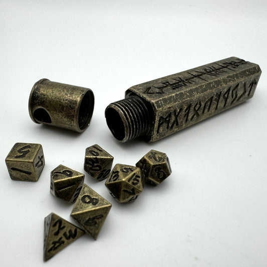 Mini Metal Dice Keychain