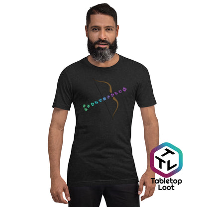 Camiseta unisex Arco y dados Flecha