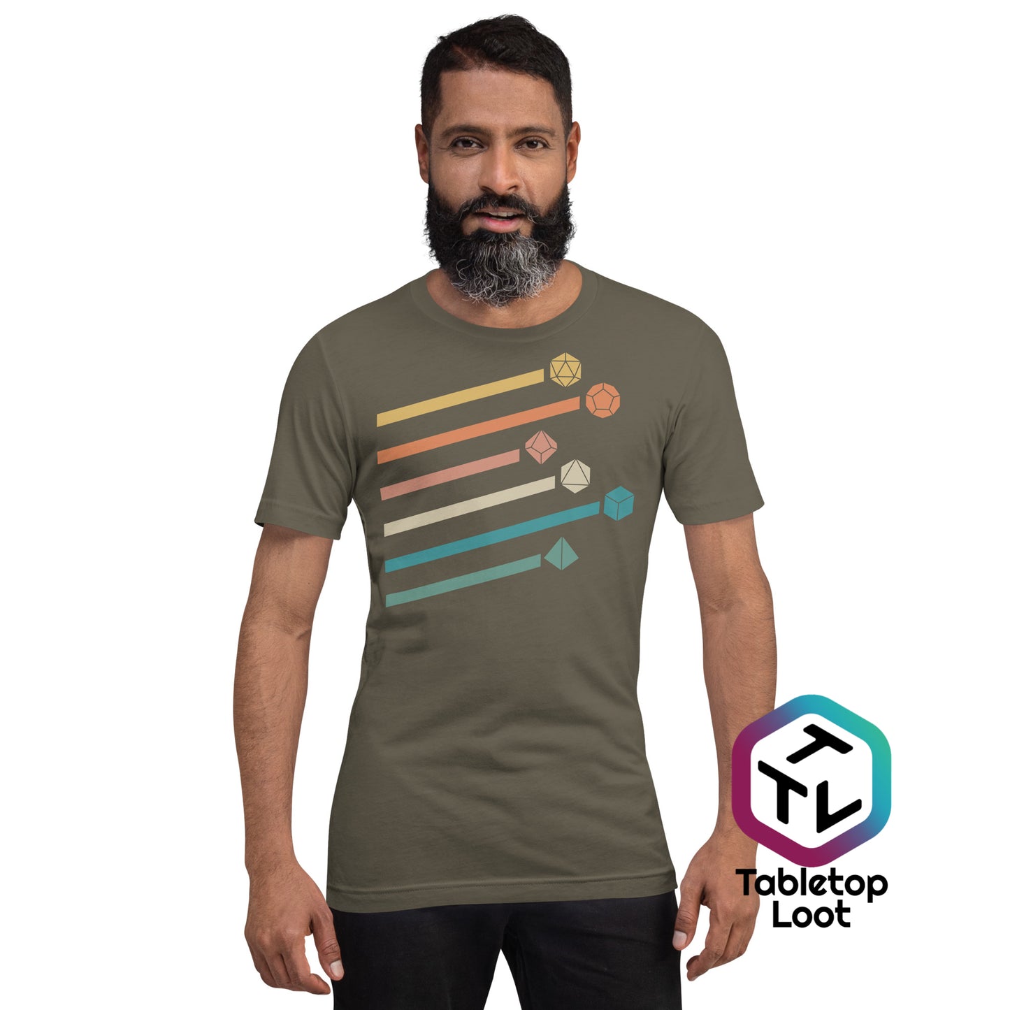 Camiseta unisex de dados retro