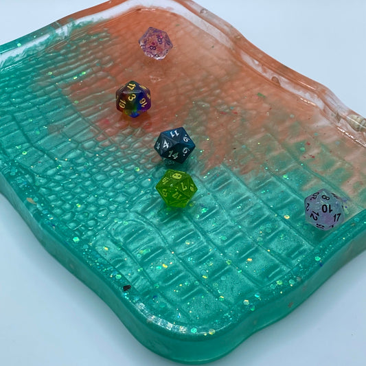 Coral Reef Resin Dice Tray
