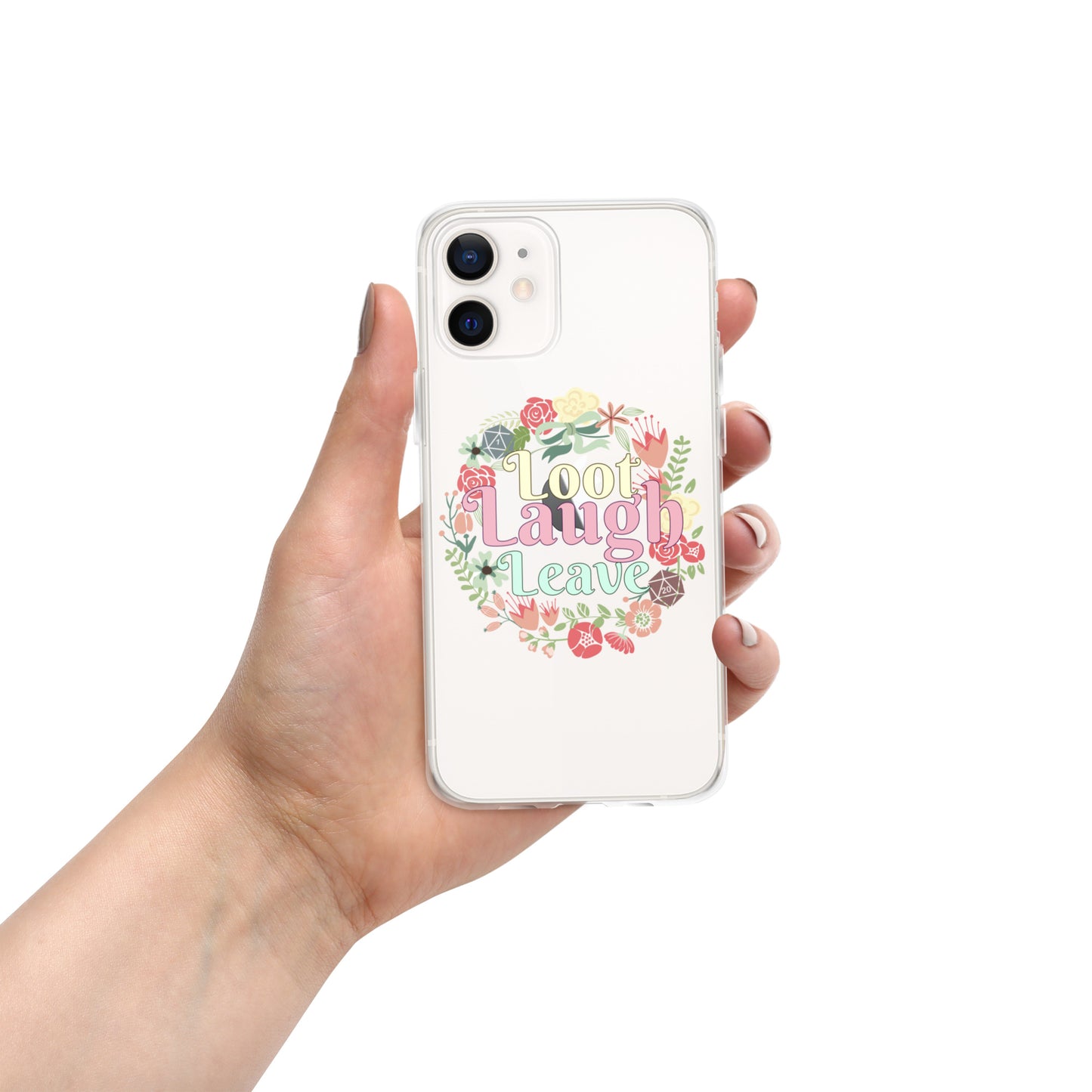 Loot Laugh Leave Clear Case for iPhone®