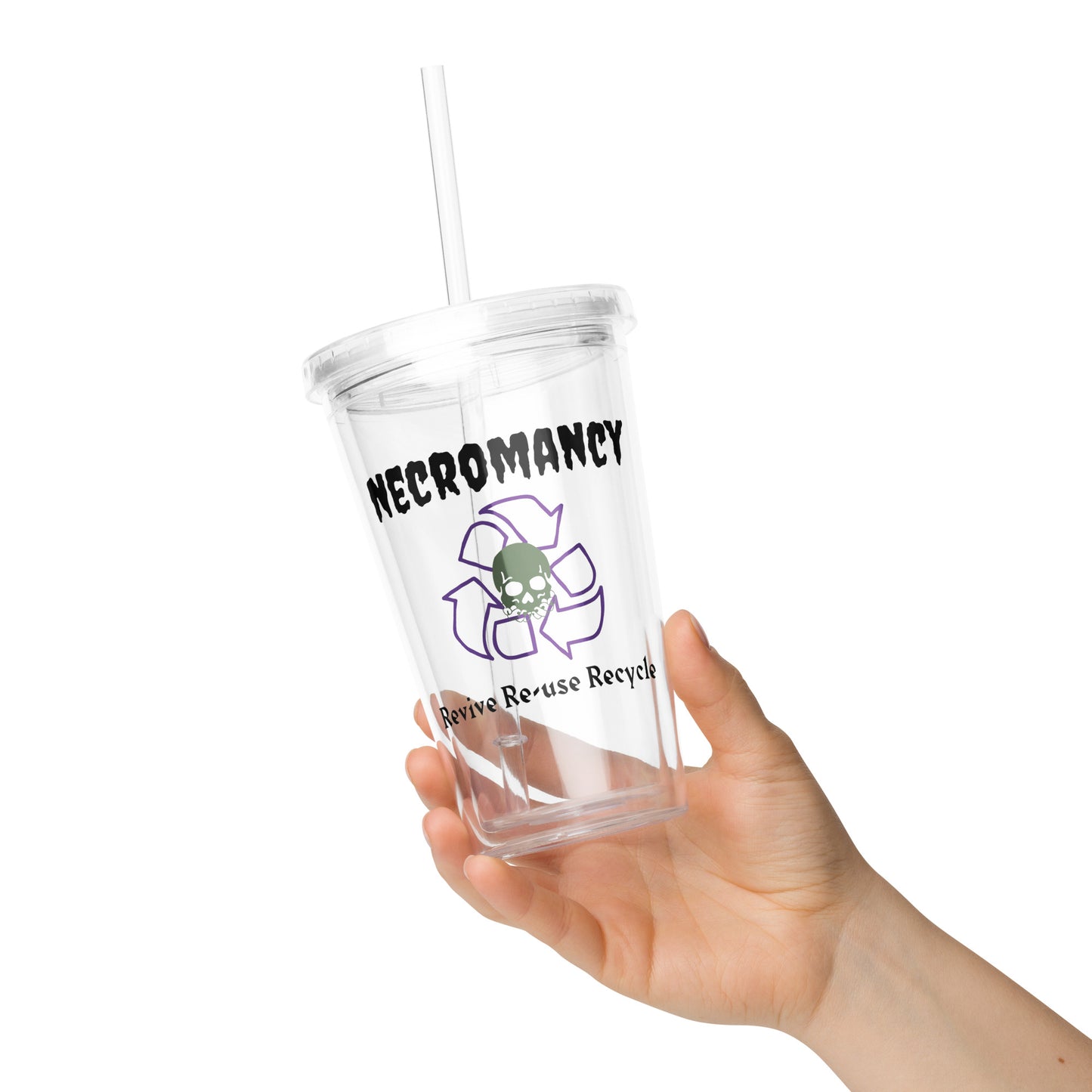 Necromancy Clear plastic tumbler